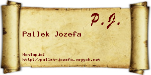 Pallek Jozefa névjegykártya